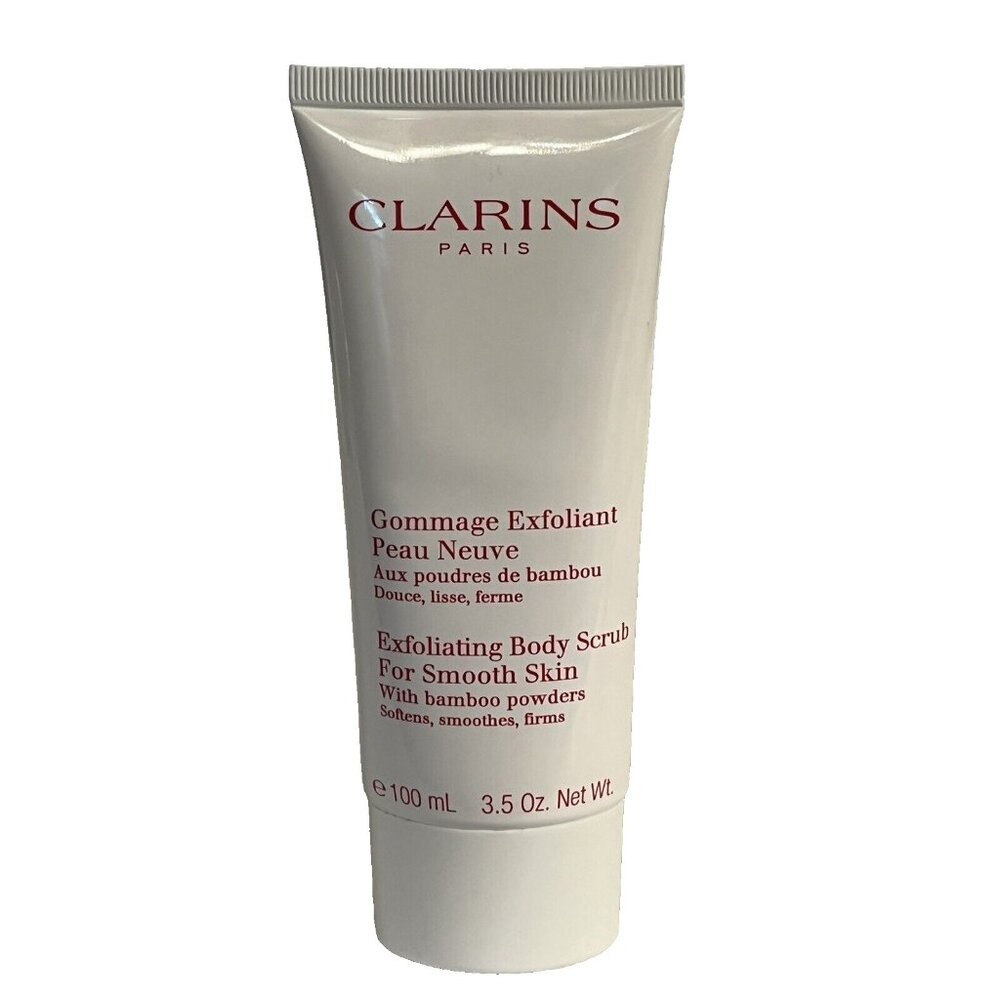 CLARINS Exfoliating Body Scrub 3.5oz Bamboo Powder Softens Smoothes NEW